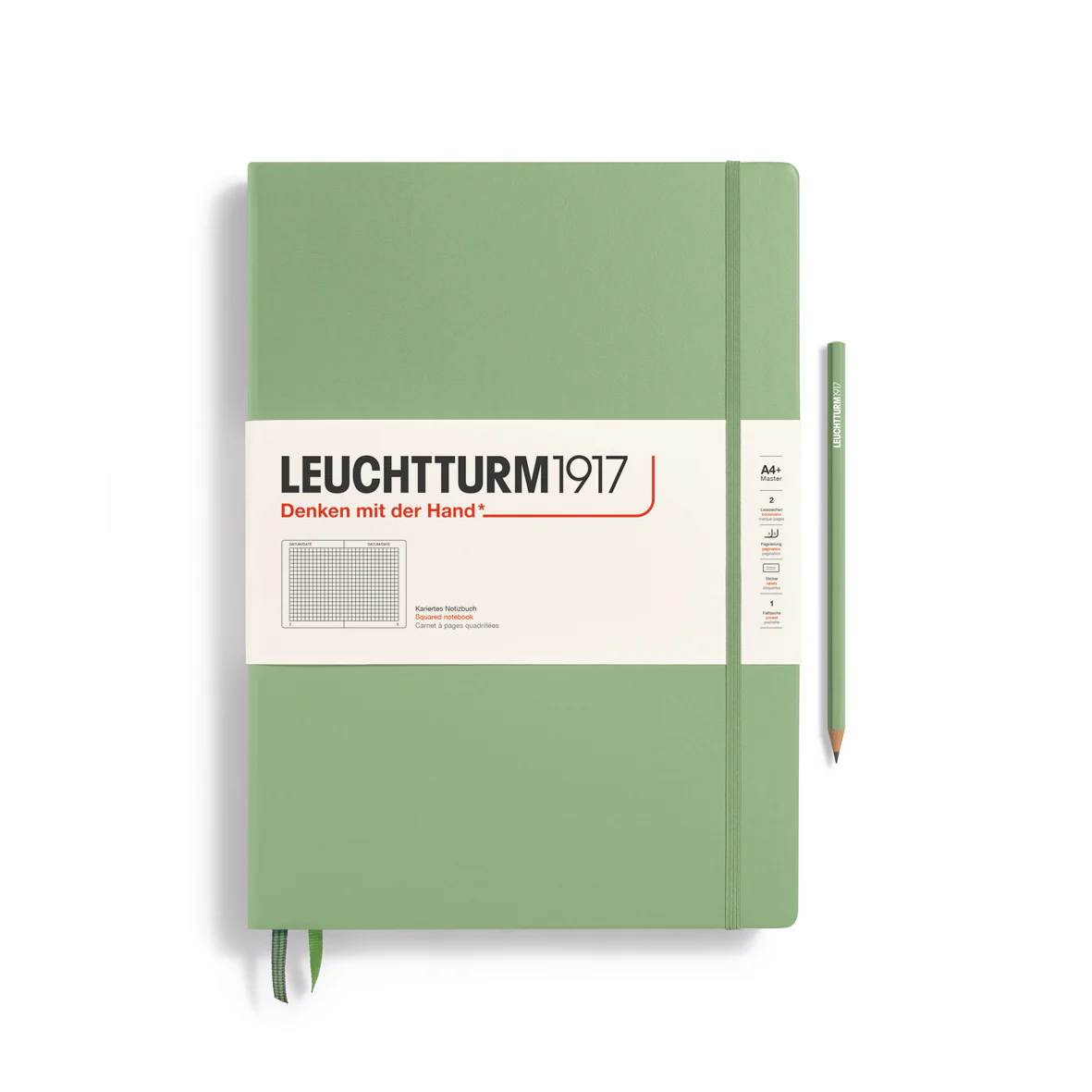 Leuchtturm1917 - Master Classic Notebook - A4+ - Hardcover - Sage - Image 4