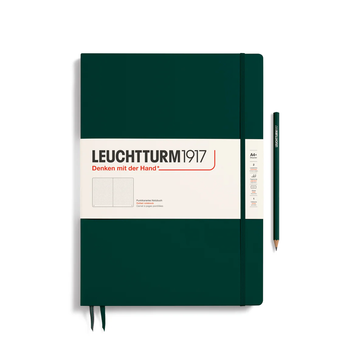 Leuchtturm1917 - Master Slim Notebook - A4+ - Hardcover - Forest Green - Image 2