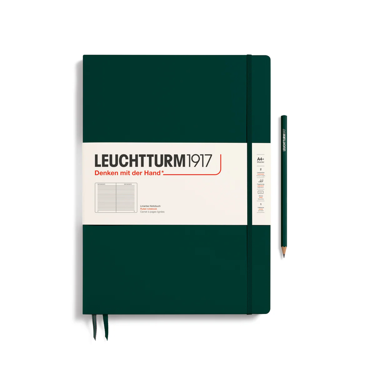 Leuchtturm1917 - Master Slim Notebook - A4+ - Hardcover - Forest Green - Image 3