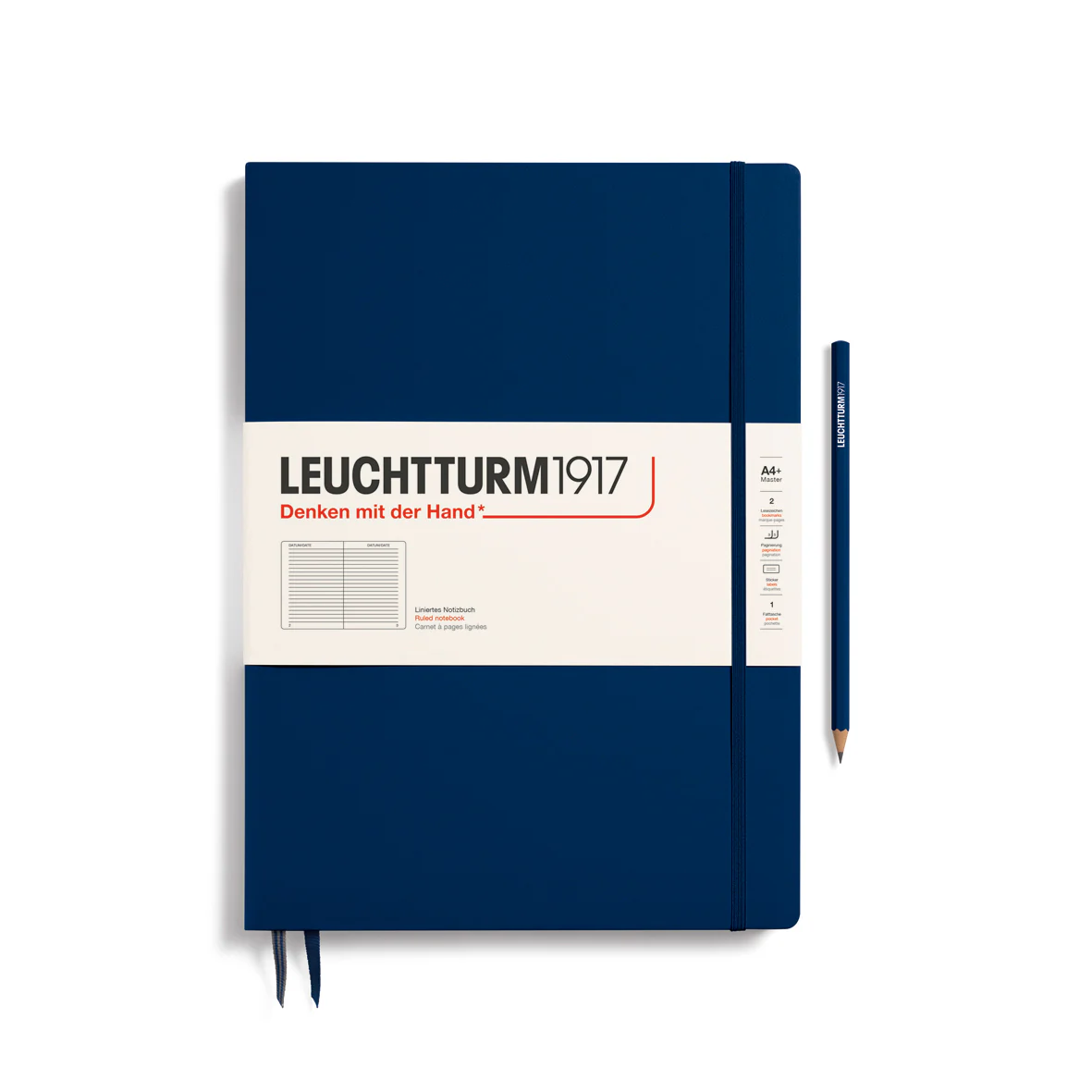 Leuchtturm1917 - Master Slim Notebook - A4+ - Hardcover - Navy - Image 2