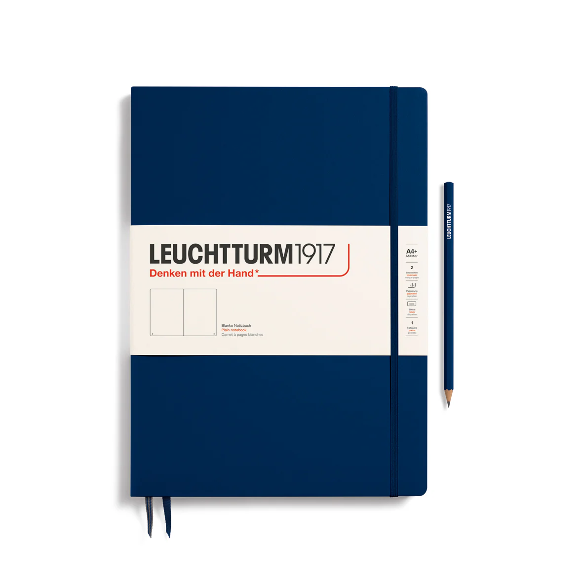 Leuchtturm1917 - Master Slim Notebook - A4+ - Hardcover - Navy - Image 4