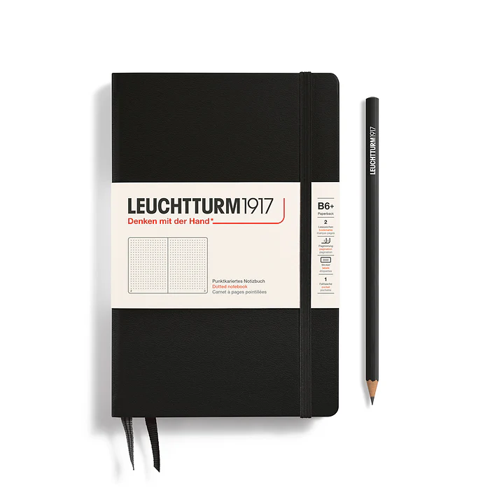 Leuchtturm1917 - Paperback Notebook - B6+ - Hardcover - Black