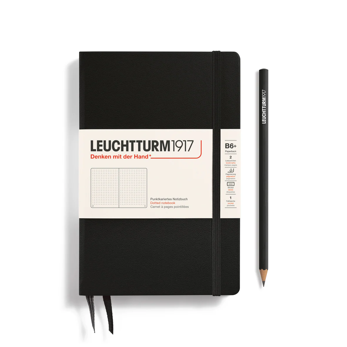 Leuchtturm1917 - Paperback Notebook - B6+ - Hardcover - Black - Image 2