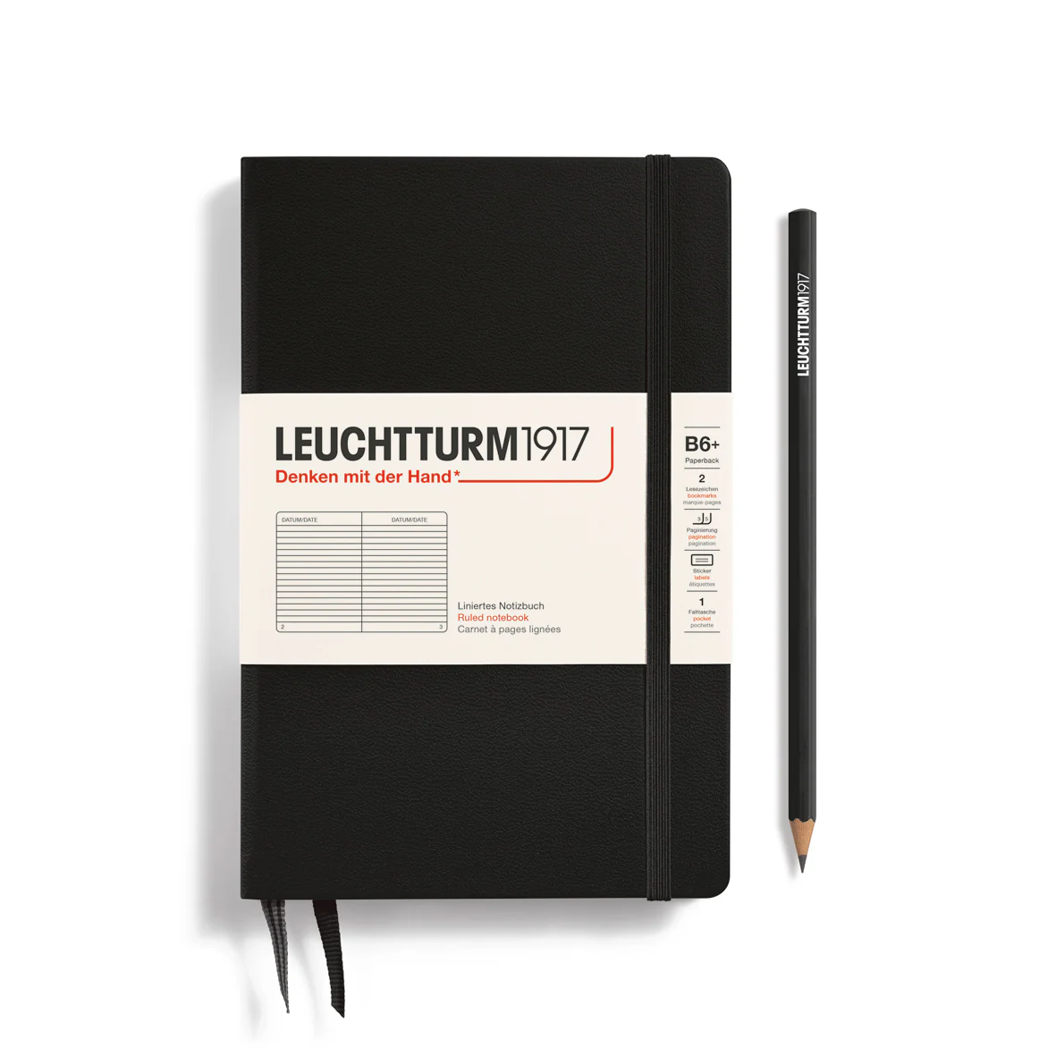 Leuchtturm1917 - Paperback Notebook - B6+ - Hardcover - Black - Image 5