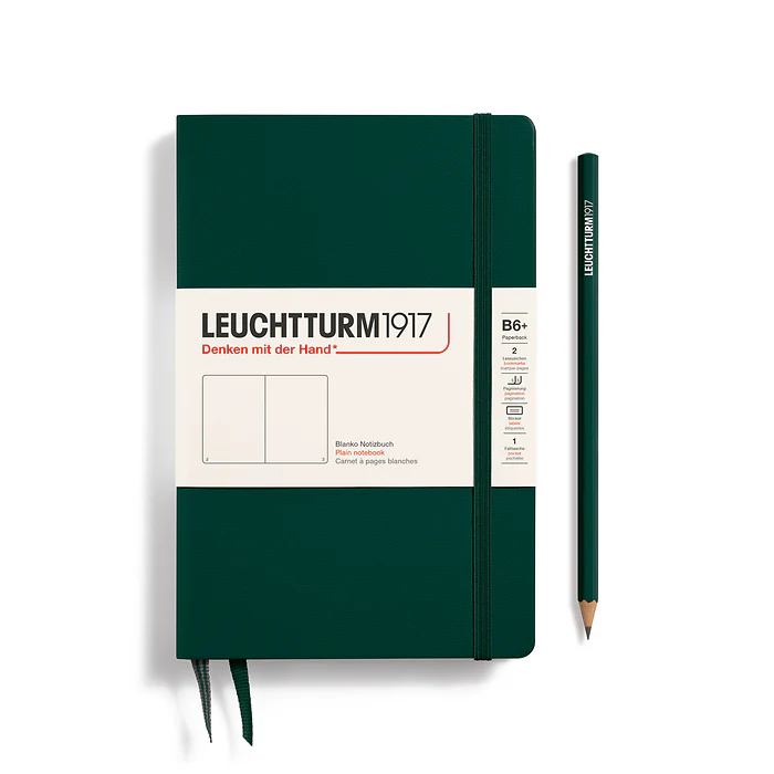 Leuchtturm1917 - Paperback Notebook - B6+ - Hardcover - Forest Green
