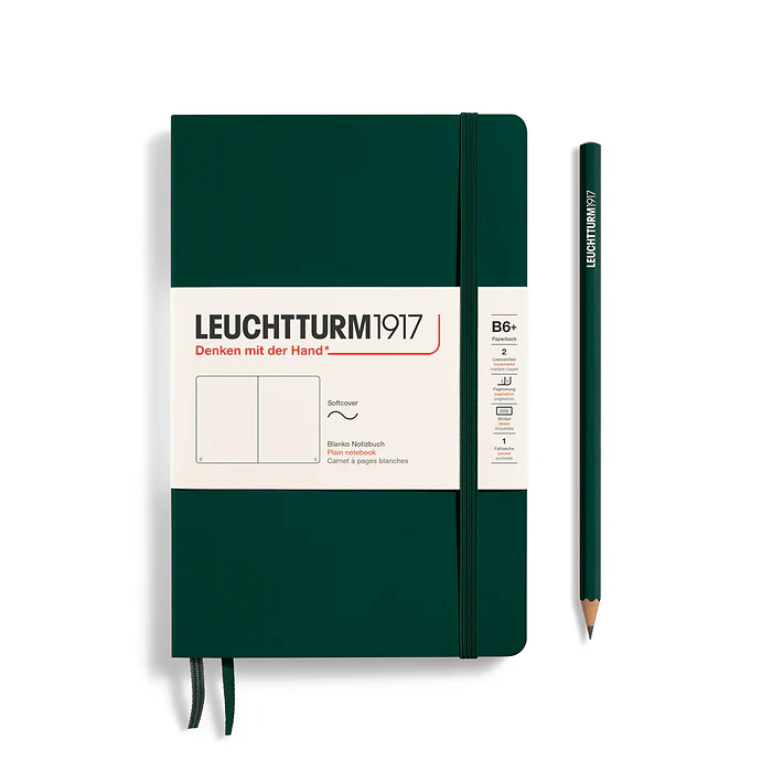 Leuchtturm1917 - Paperback Notebook - B6+ - Softcover - Forest Green