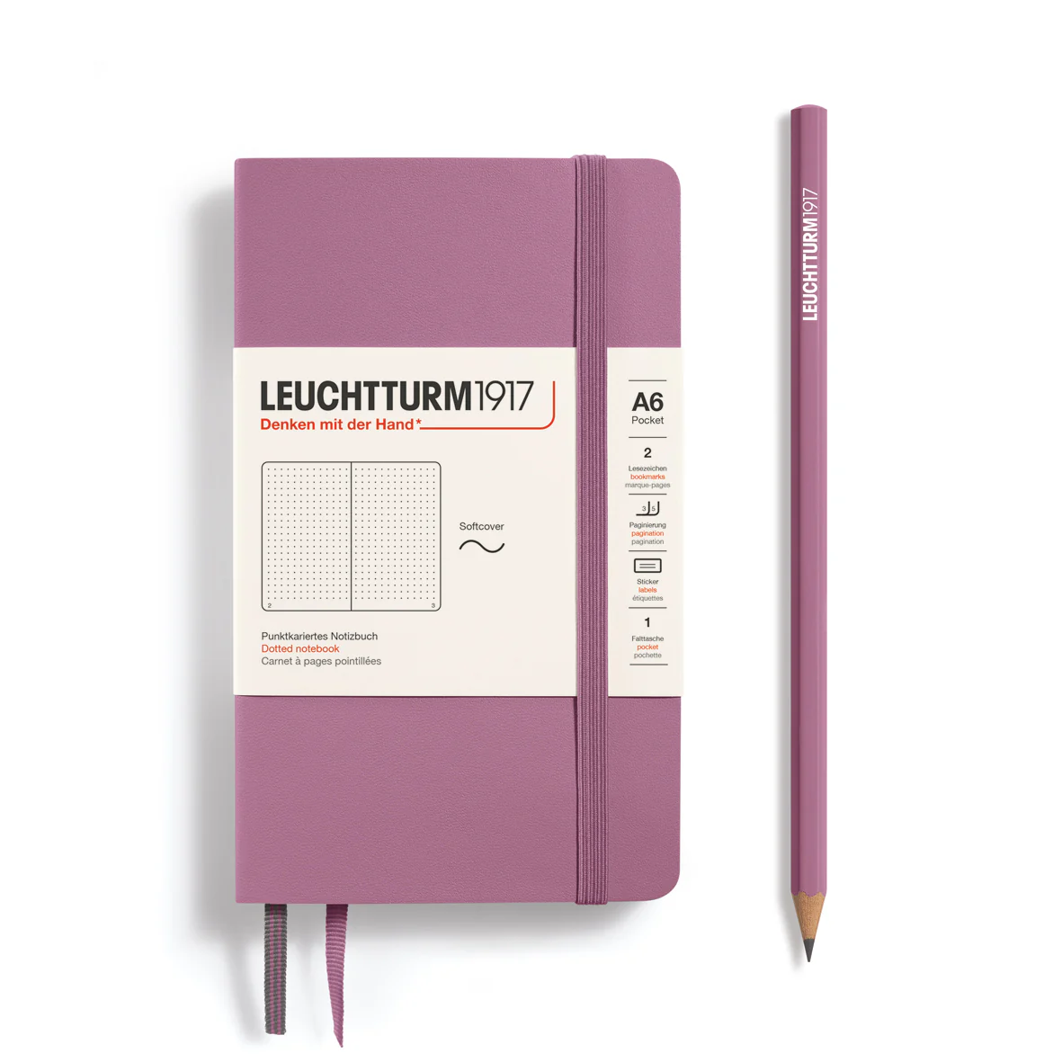 Leuchtturm1917 - Pocket Notebook - A6 - Softcover - Dusty Rose - Image 2