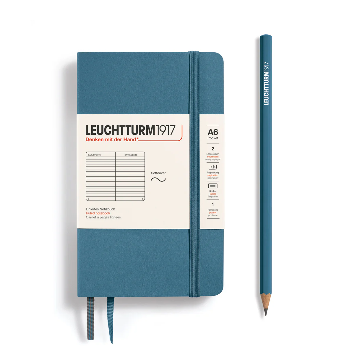 Leuchtturm1917 - Pocket Notebook - A6 - Softcover - Stone Blue - Image 2