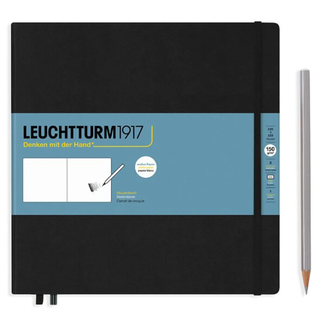 Leuchtturm1917 - Sketchbook - Square - Hardcover - Black