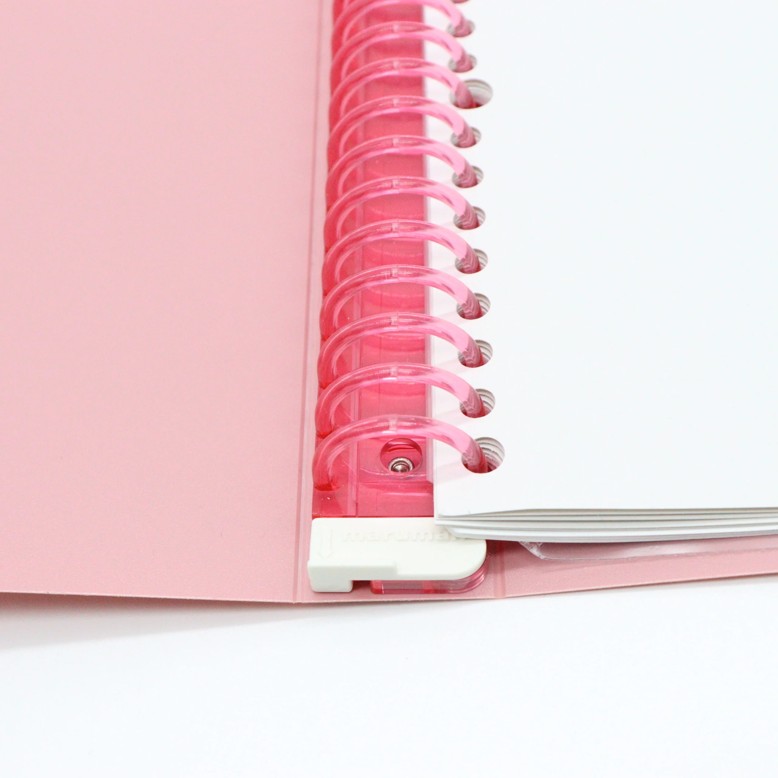 MARUMAN – B5 Notebook Binder with 5 Subject File Folders – Soft Pink Cover - Image 3