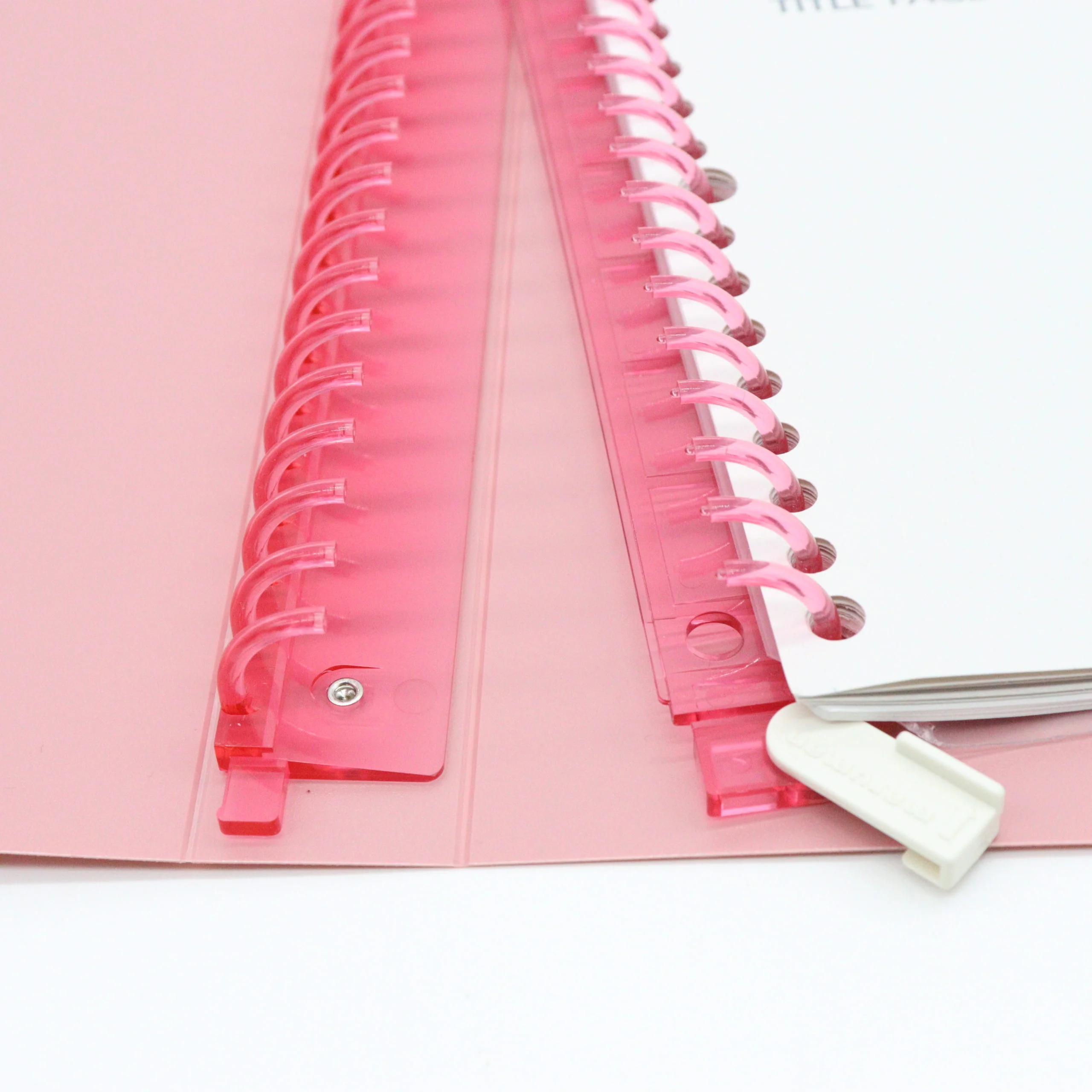 MARUMAN – B5 Notebook Binder with 5 Subject File Folders – Soft Pink Cover - Image 4