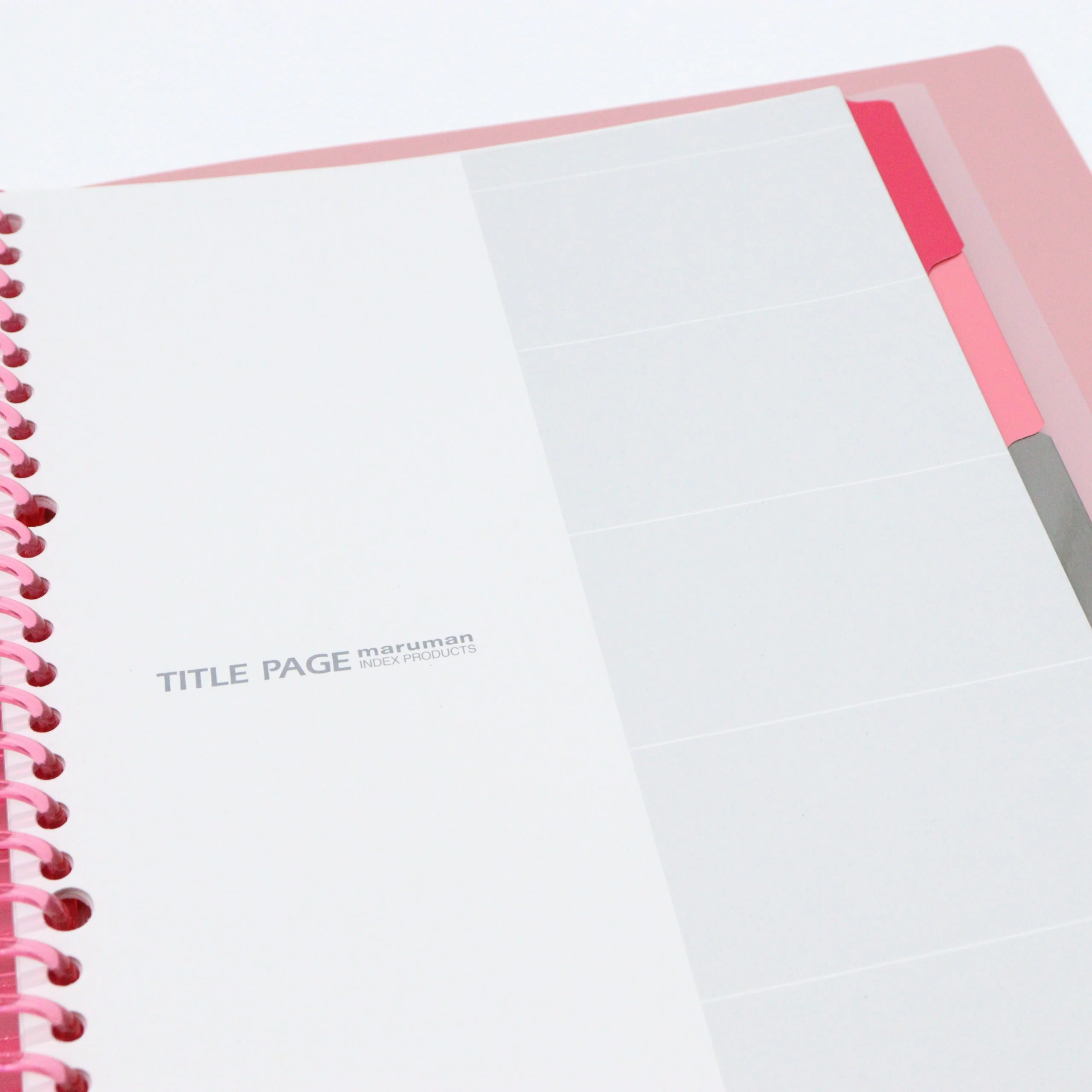 MARUMAN – B5 Notebook Binder with 5 Subject File Folders – Soft Pink Cover - Image 6