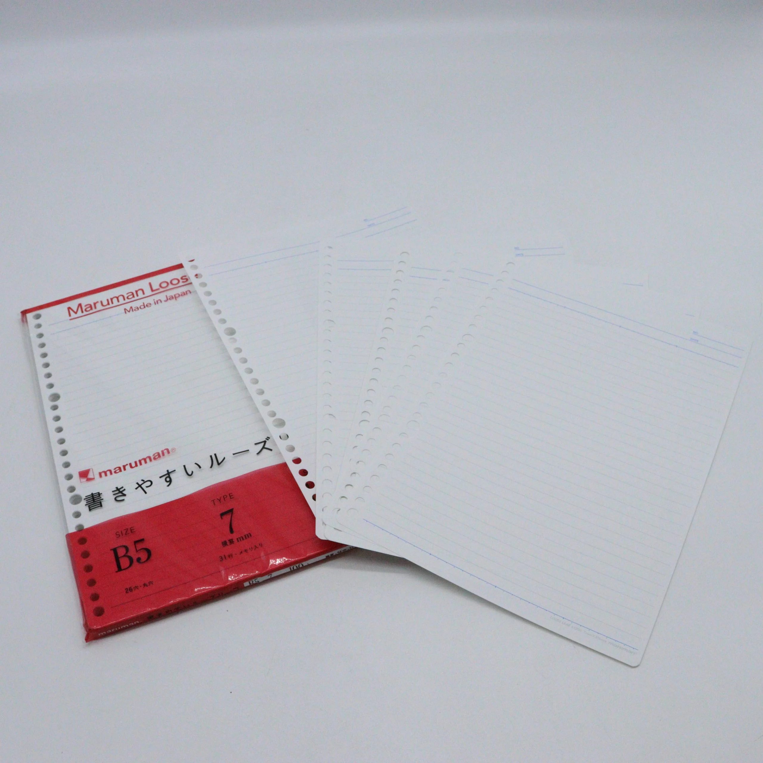 Maruman - B5 Ruled Loose Leaf - 7mm, 26 Holes, 100 Sheets. - Image 3