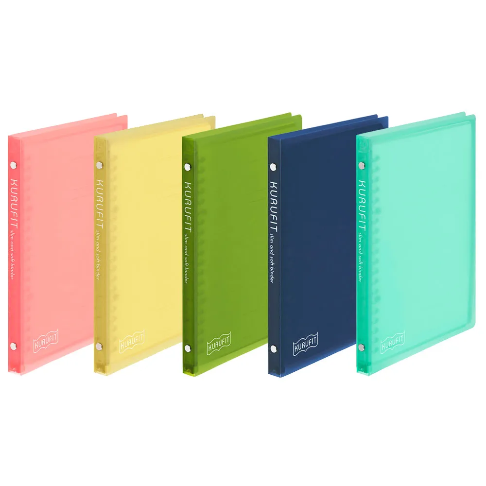 MARUMAN - Kurufit Binder - A5 Size 20 Holes - Clear/Light Blue - Image 2