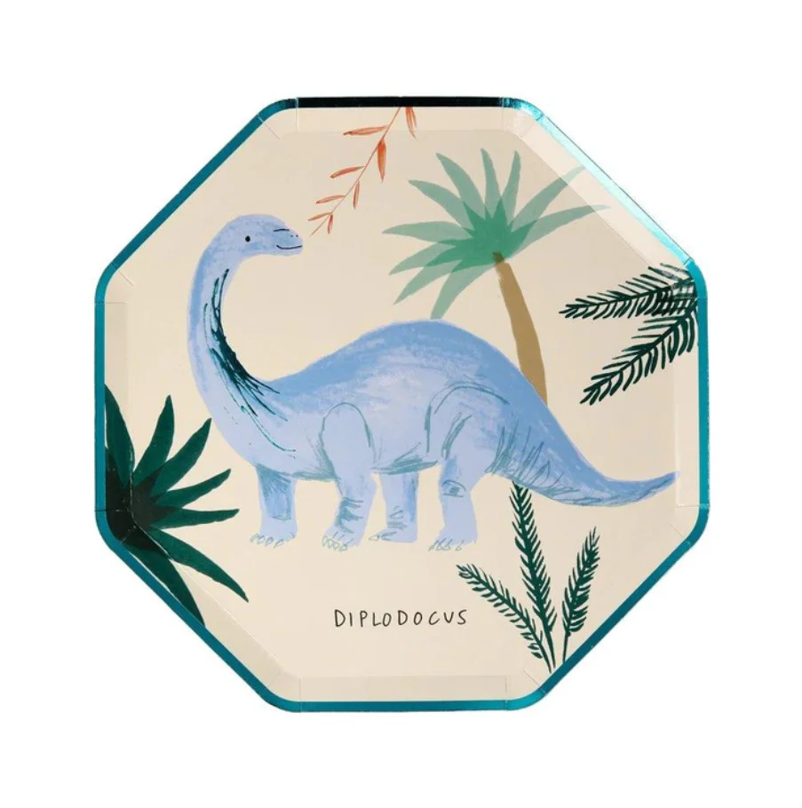 MERI MERI - Dinosaur Kingdom Side Plates - Pack of 8 - Image 5
