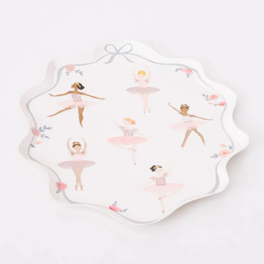 MERI MERI - Ballerina Party Paper Plates - Pack of 8