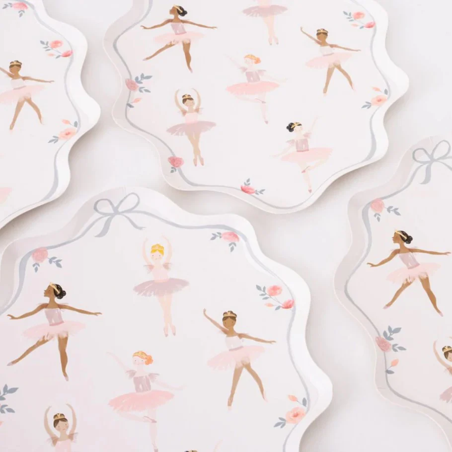 MERI MERI - Ballerina Party Paper Plates - Pack of 8 - Image 2