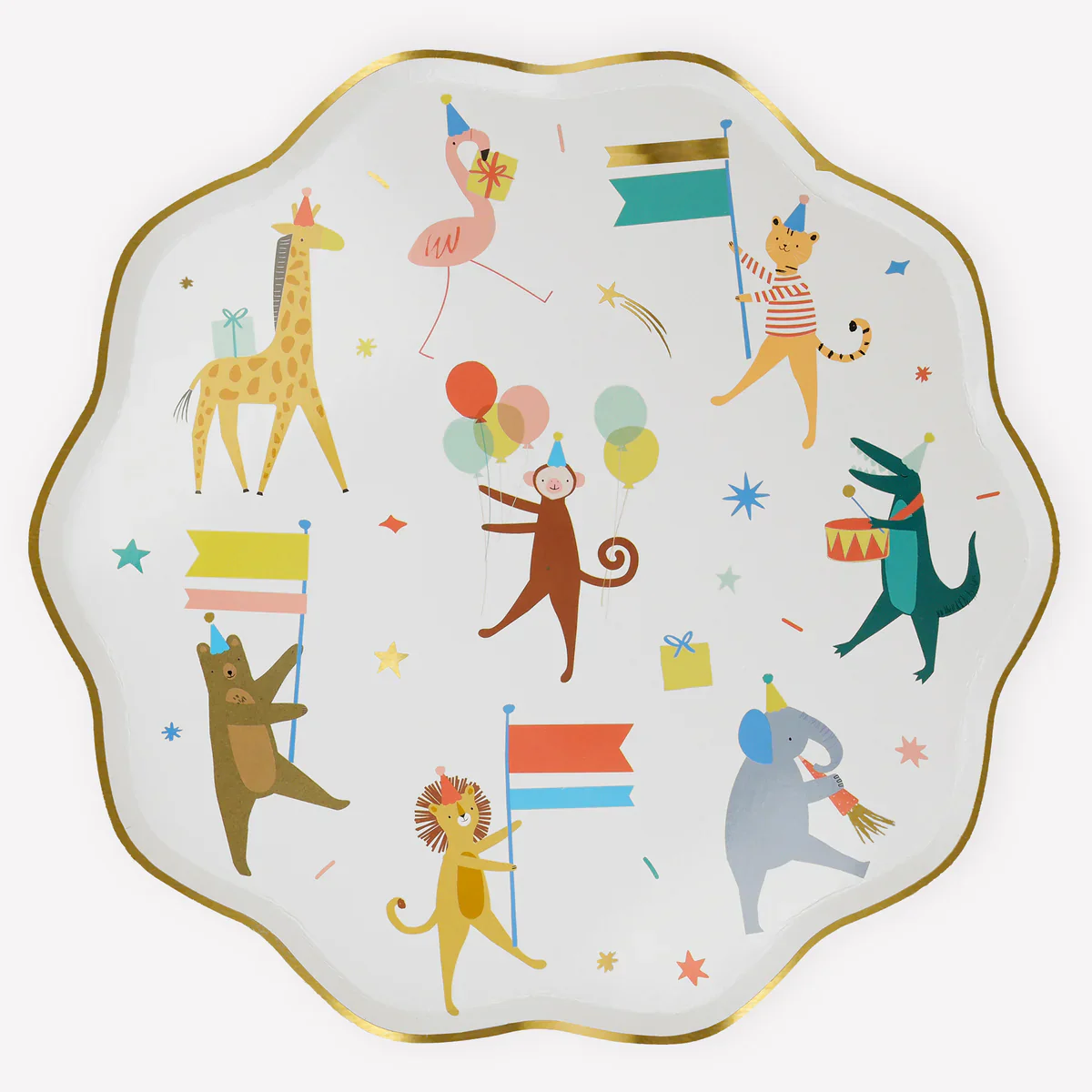 MERI MERI - Animal Parade Paper Plates - Pack of 8