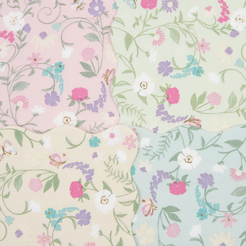 MERI MERI - Laduree Flower Cocktail Napkins - Pack of 16 - Image 2