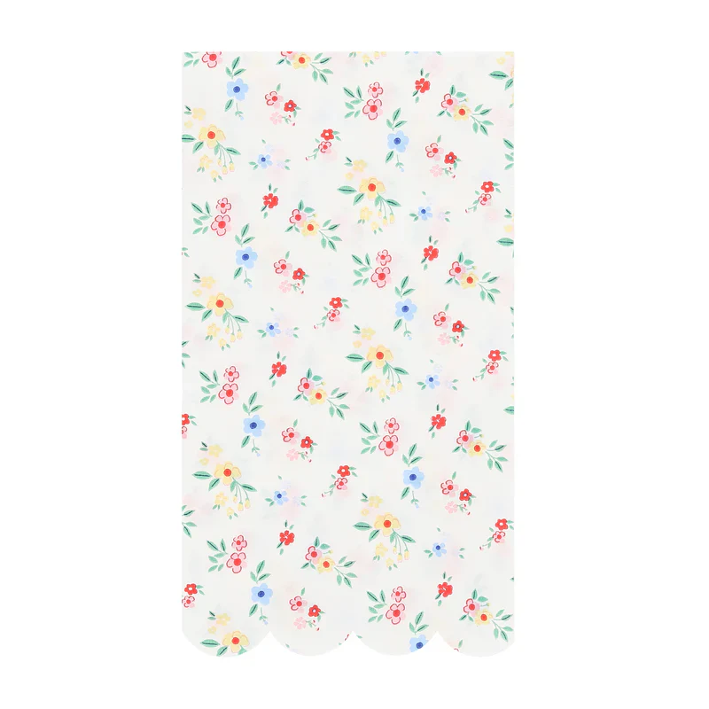 MERI MERI - Ditsy Posy Scalloped Guest Towels - Pack of 16 - Image 2