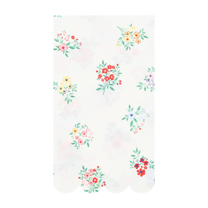 MERI MERI - Ditsy Posy Scalloped Guest Towels - Pack of 16 - Image 3