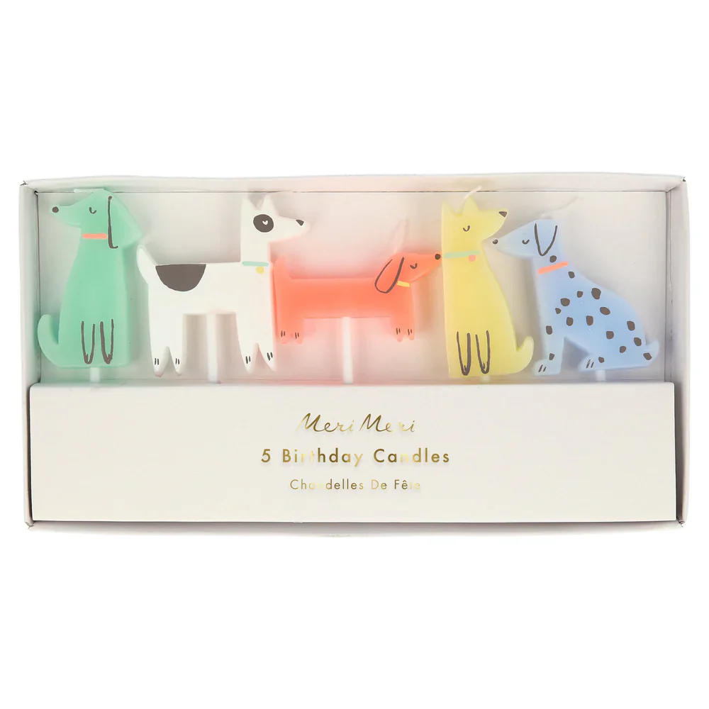 MERI MERI - Dog Candles - Pack of 5