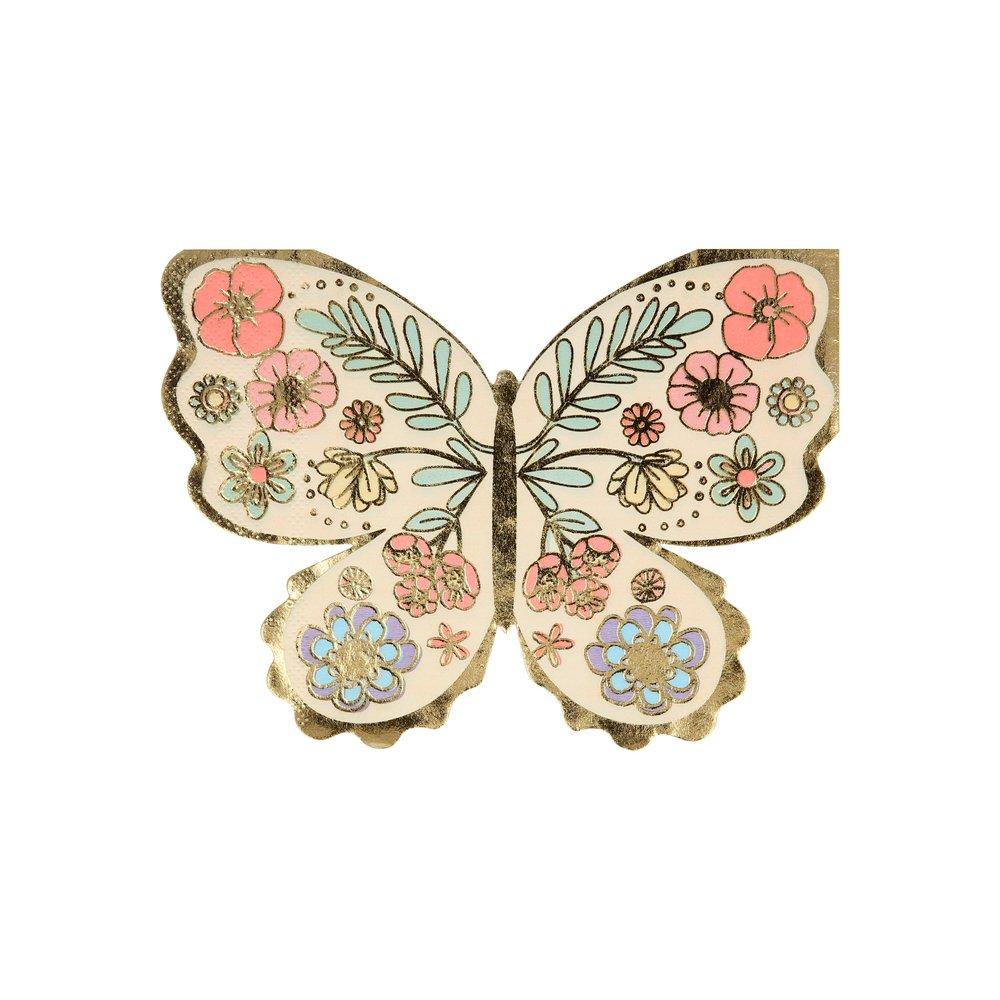 MERI MERI - Floral Butterfly Napkins - Pack of 16