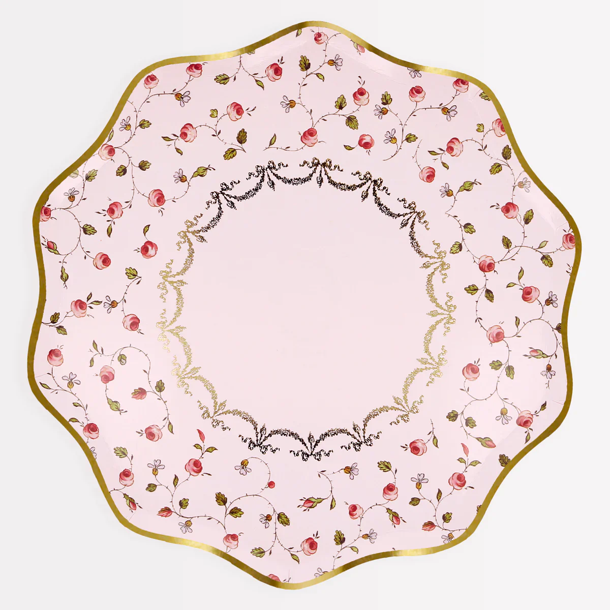 MERI MERI - Laduree Rose Large Paper Plates - Pack of 8