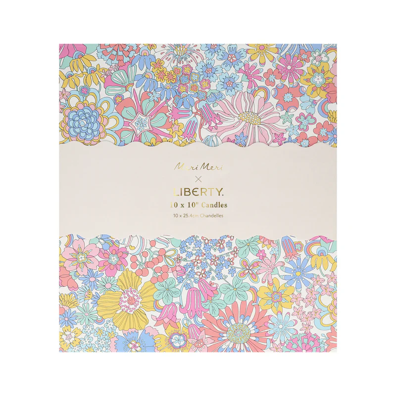 Meri Meri - Liberty 10" Rainbow Garden Candles Gift Box - Set of 10 - Image 2