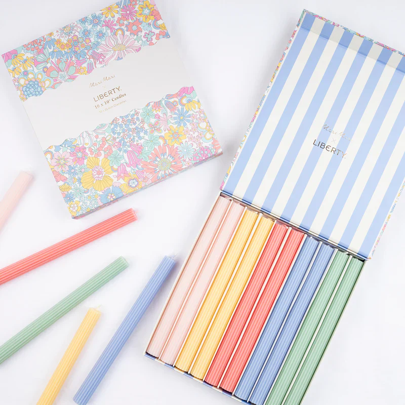 Meri Meri - Liberty 10" Rainbow Garden Candles Gift Box - Set of 10 - Image 3