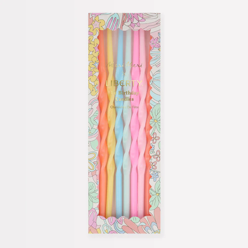 MERI MERI - Liberty Rainbow Garden Party Candles - Set of 16