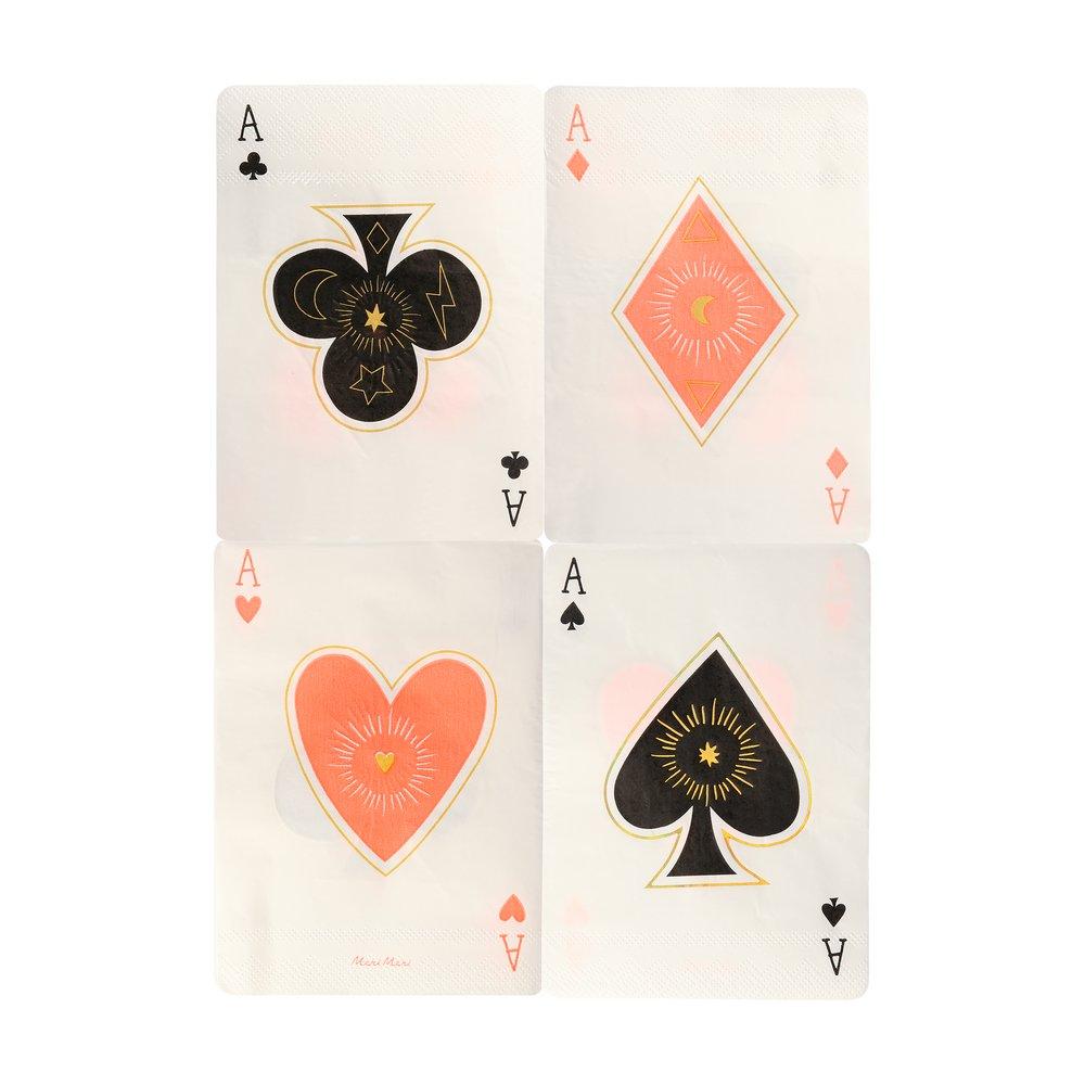 MERI MERI - Magic Aces Napkins - Pack of 16 - Image 2