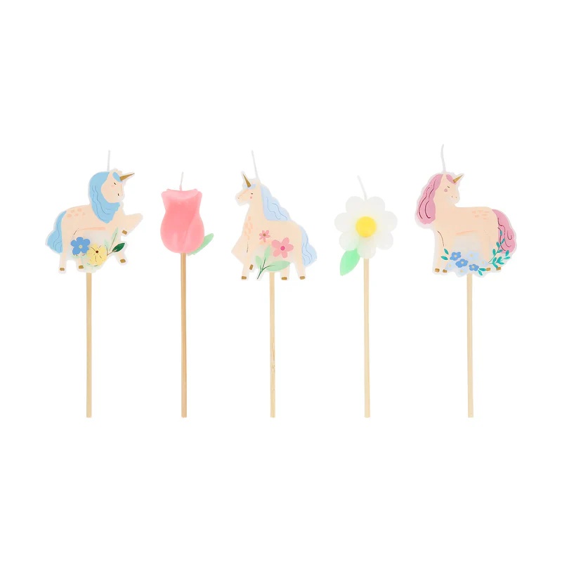 MERI MERI - Meadow Unicorn Candles - Pack of 5