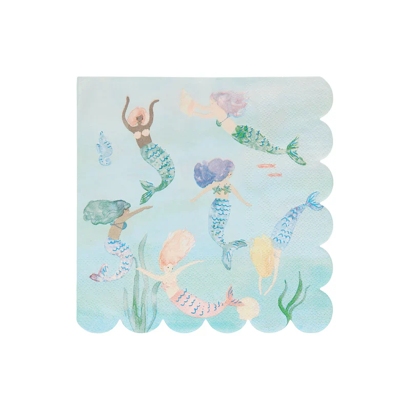 MERI MERI - Mermaids Swimming Napkins - Pack of 16