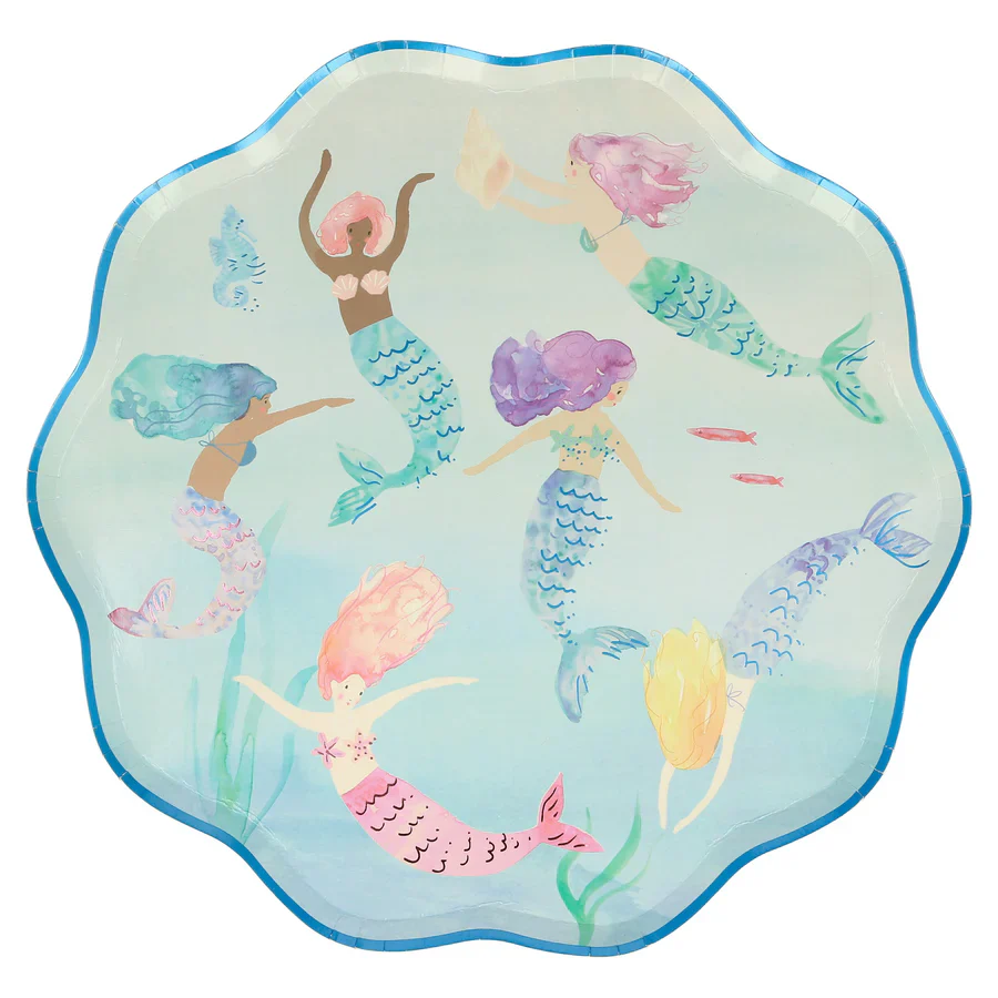 MERI MERI - Mermaids Swimming Plates - Pack of 8