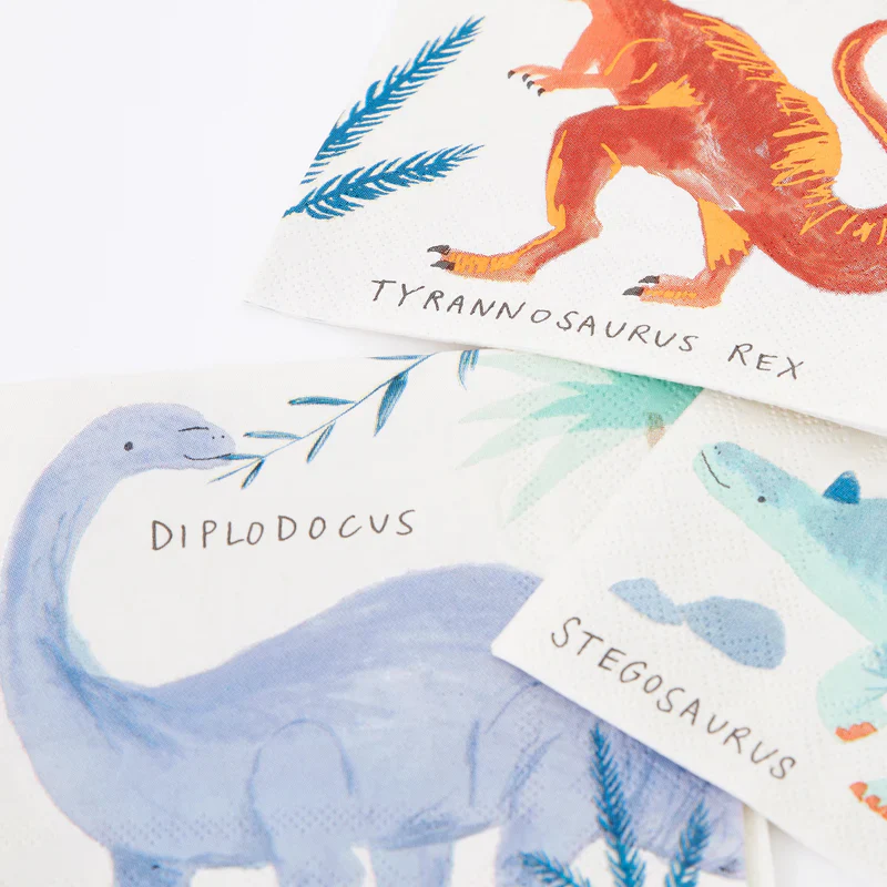 MERI MERI - Dinosaur Kingdom Small Napkins - Pack of 16 - Image 8