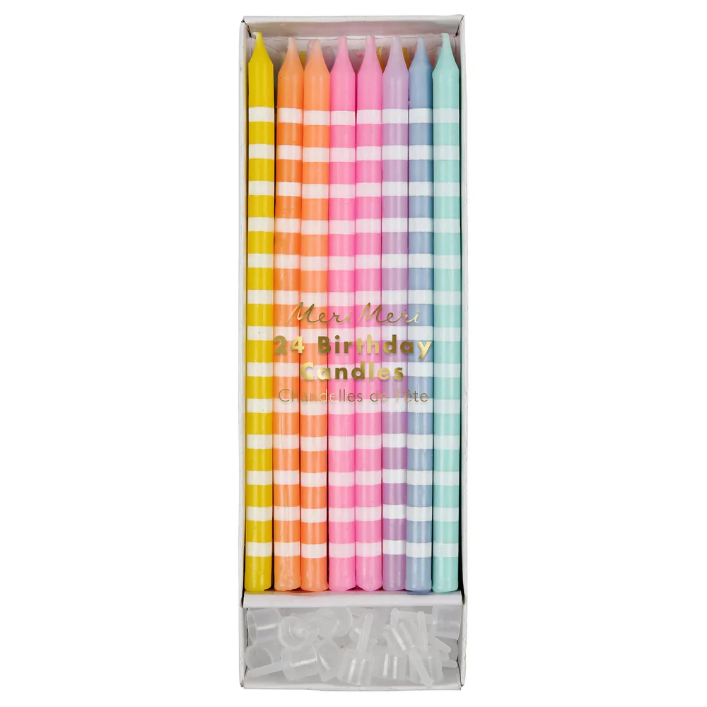 MERI MERI - Pastel Birthday Candles - Pack of 24