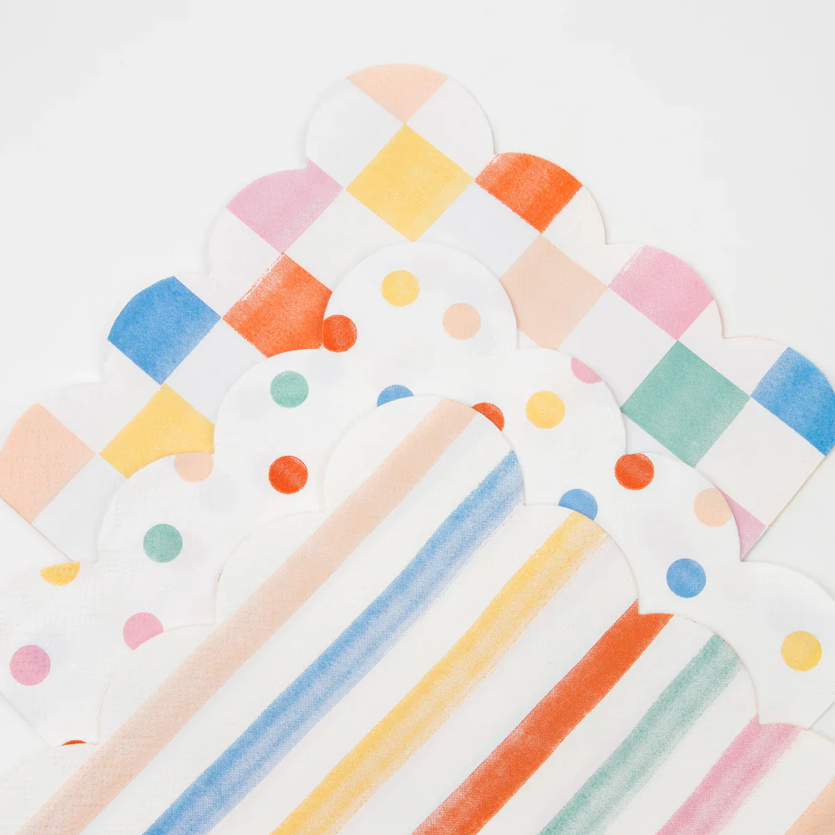 MERI MERI - Colourful Pattern Small Paper Napkins - Pack of 16 - Image 2