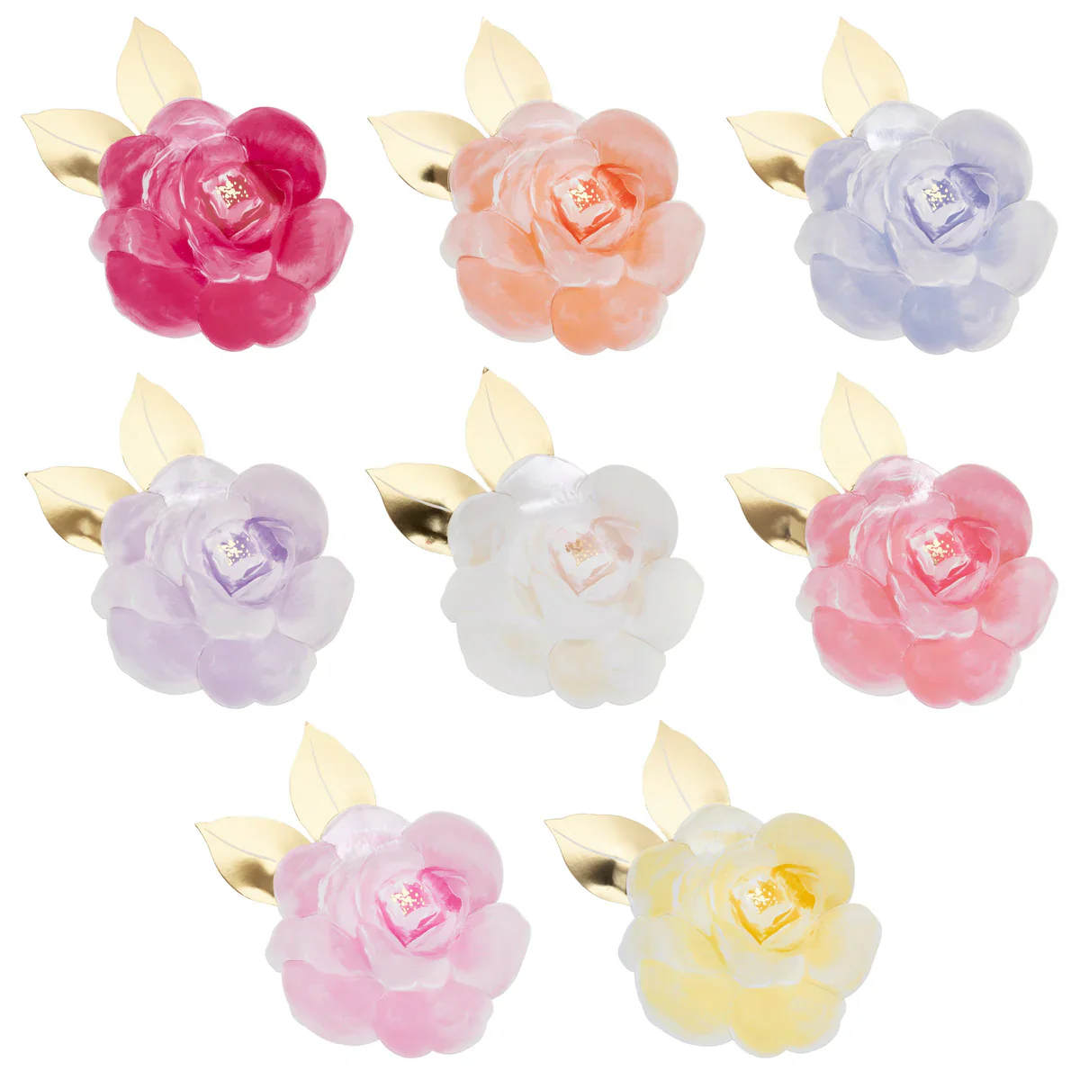 MERI MERI - Rose Garden Paper Plates - Pack of 8 - Image 2