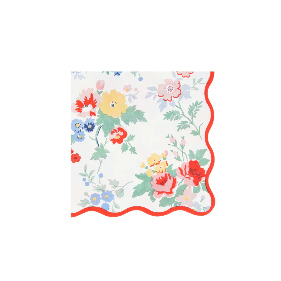 MERI MERI - Vintage Floral Small Napkins - Pack of 16