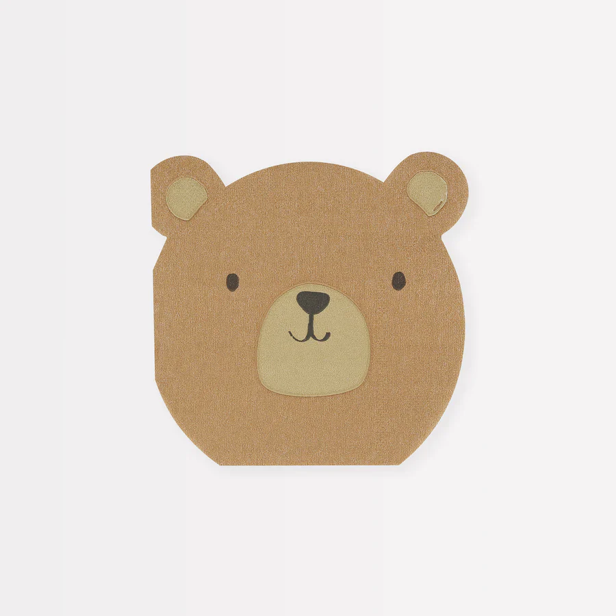 MERI MERI - Woodland Bear Napkins - Pack of 16