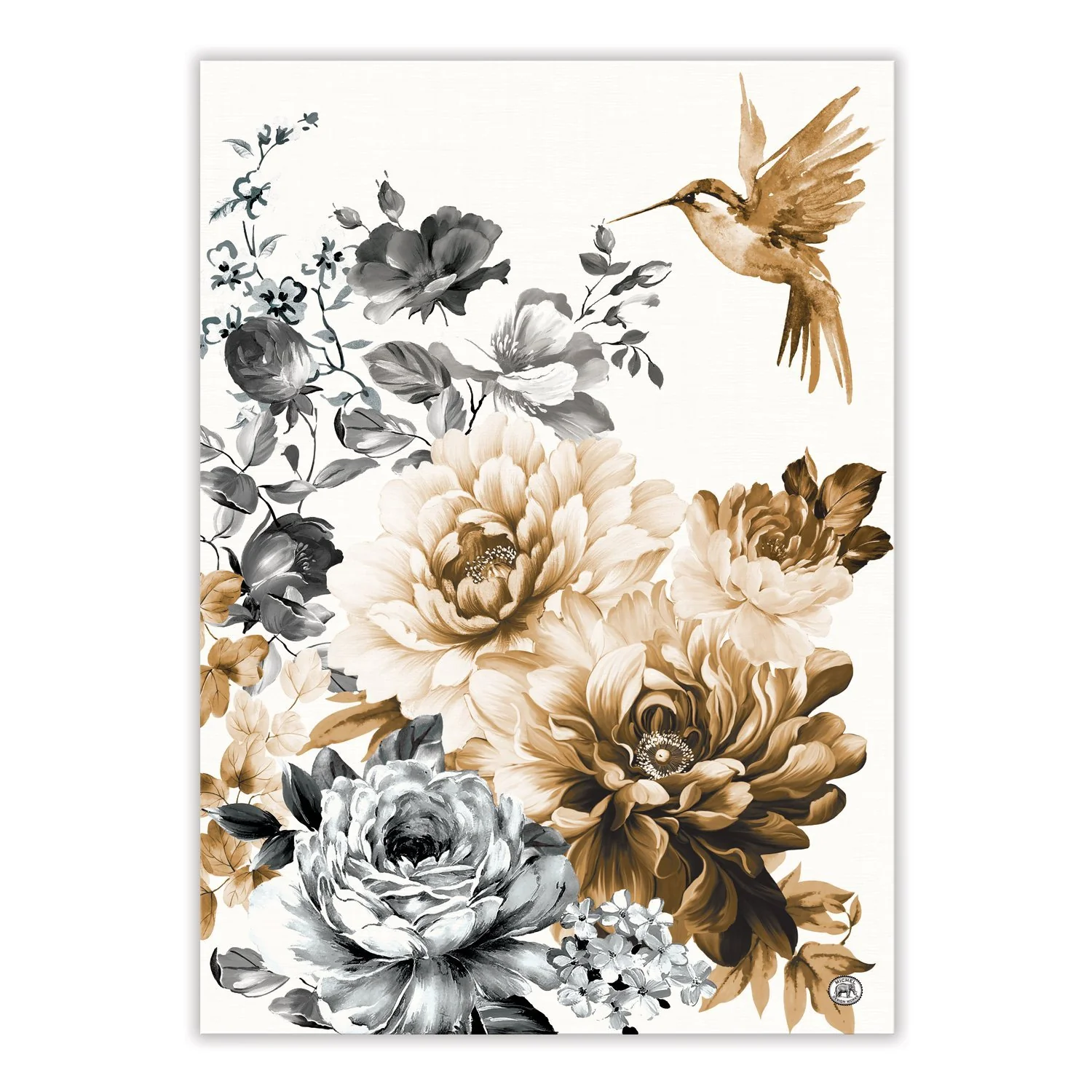 MICHEL DESIGN KITCHEN TOWEL - GARDENIA