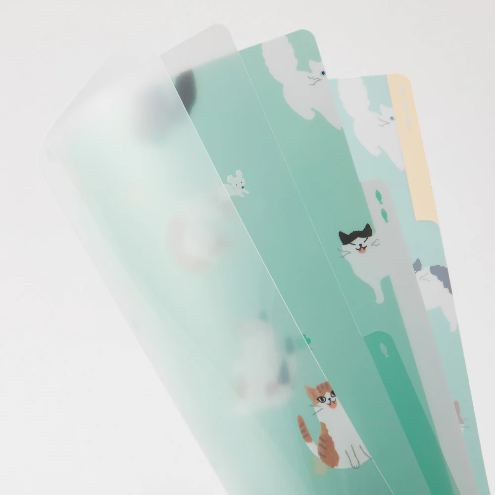 MIDORI - 3-Pocket Clear Folder - A4 | Cats A - Image 4