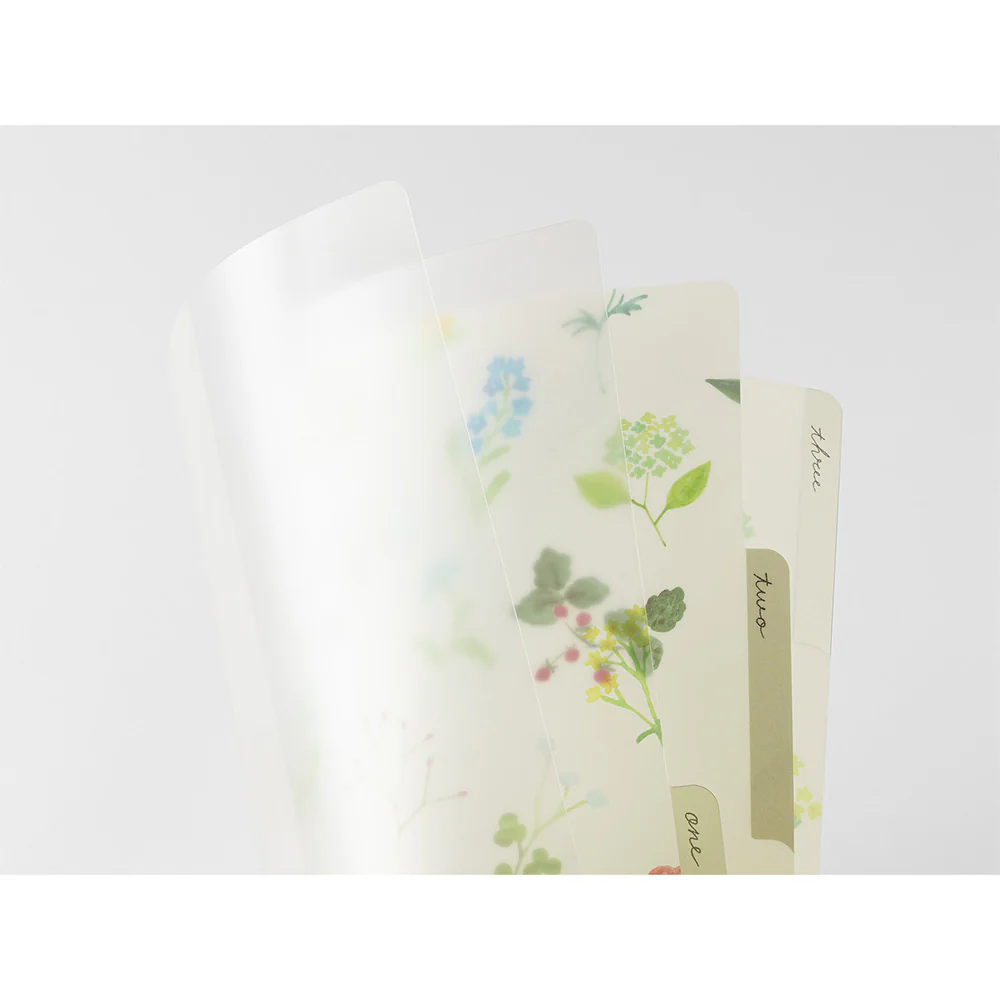 MIDORI - 3-Pocket Clear Folder - A4 | Flowers C - Image 4