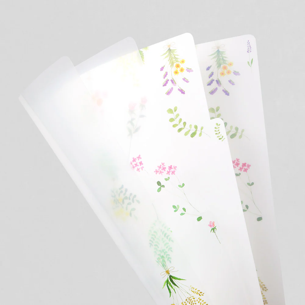 MIDORI - 3-Pocket Clear Folder - A5 | Dried Flowers - Image 5