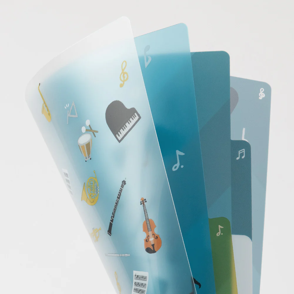 MIDORI - 3-Pocket Clear Folder - A5 | Musical Instruments - Image 4