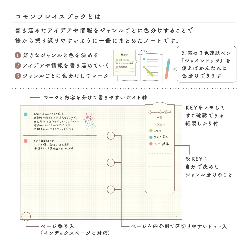 Midori - Notebook <A6> Commonplace Book Gray - Image 6