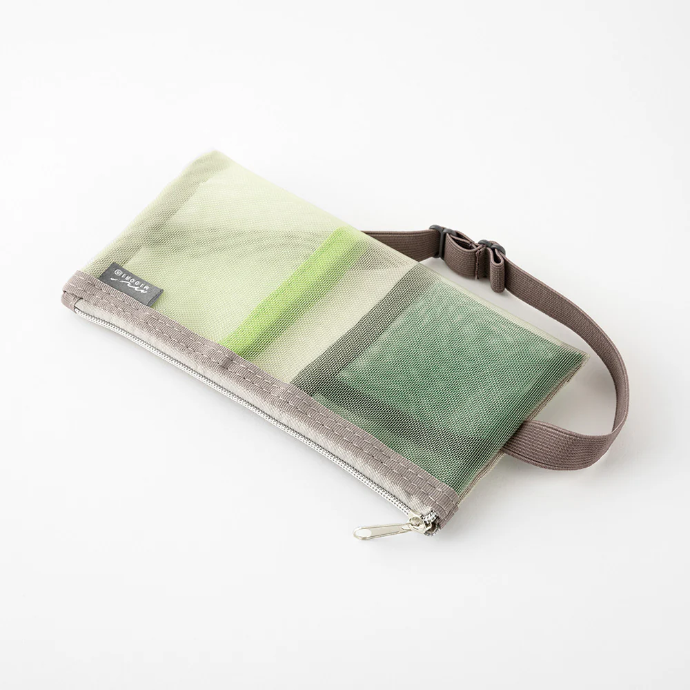 Midori - Book Band Pen Case - Mesh Green - Image 2