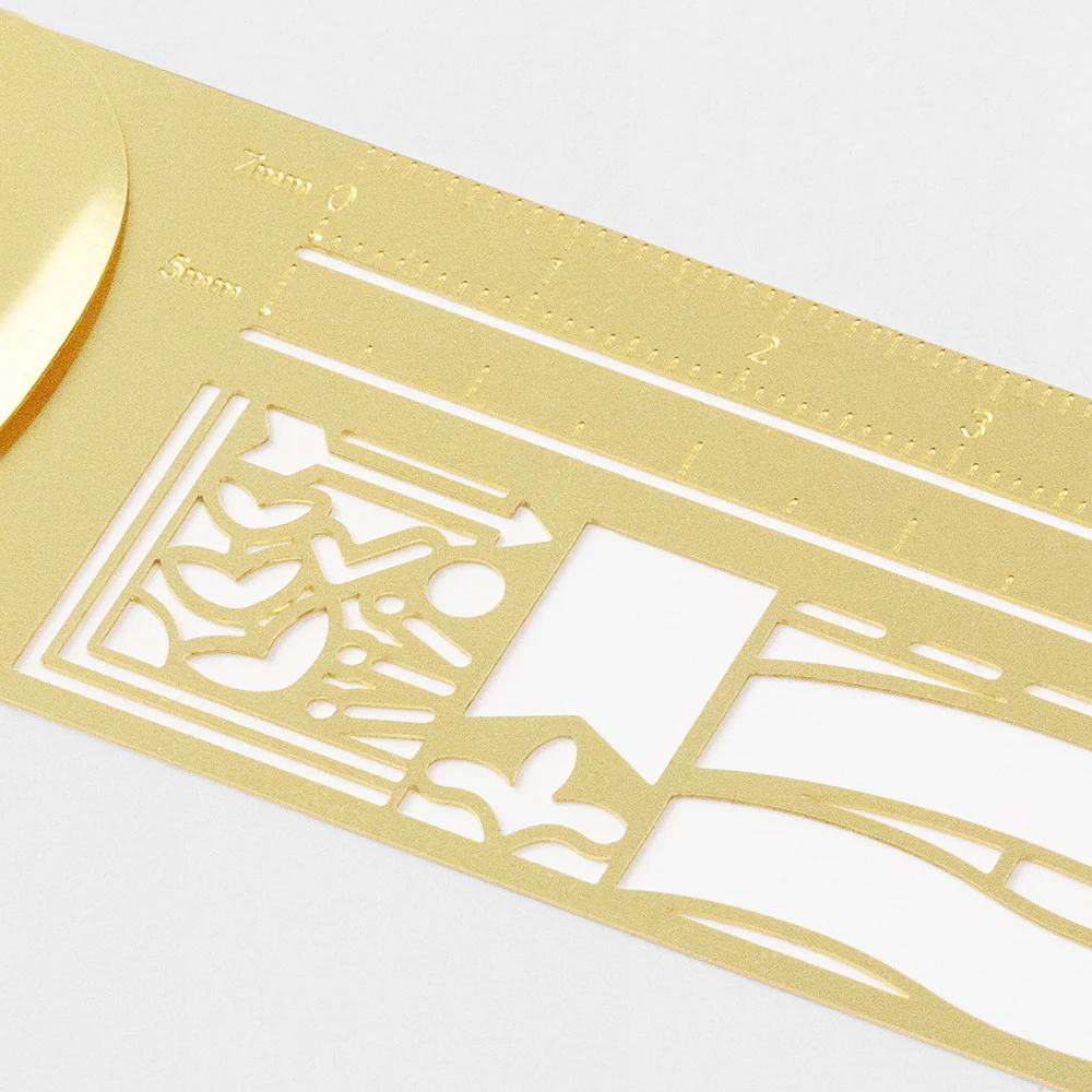 MIDORI - Brass Clip Ruler - Bookmark - Decorative Pattern - Image 4