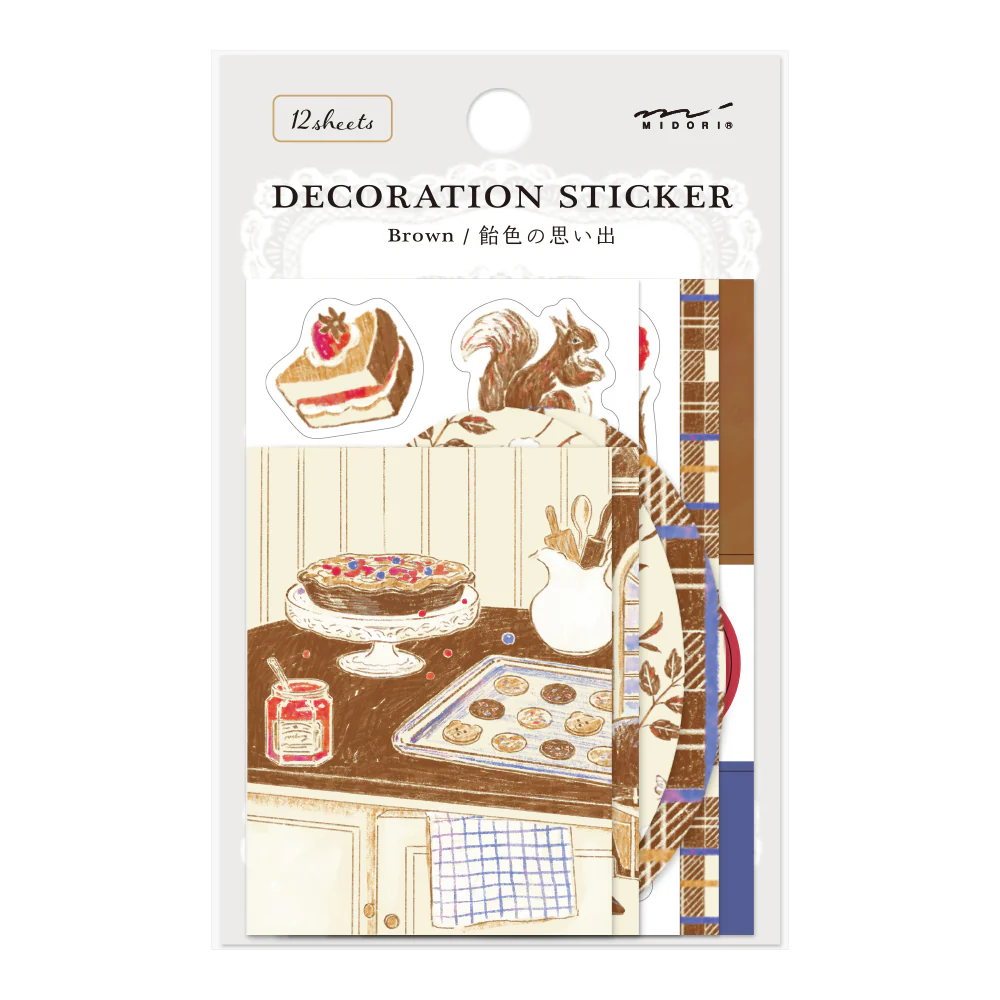 MIDORI - DECORATION STICKER - BROWN
